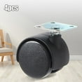 thumbnail image 4 of Lefu 40mm 1.5inch Swivel Wheel On Plate Castor PVC Chair Table Furniture Replacement, 4 of 8