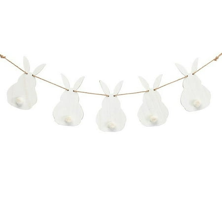 Easter White Bunnies Garland Wall Hanging