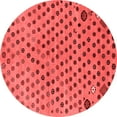 thumbnail image 1 of Ahgly Company Machine Washable Indoor Round Oriental Red Modern Area Rugs, 7' Round, 1 of 4