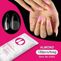Long Stiletto Gel Tips 120pcs Almond Press on Nails Pre-shape Almond Nail Tips for Full Cover Acrylic False Nails For Nail Extension Nail Art, DIY Salon Soft Gel Nail Tips