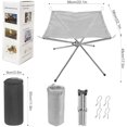 thumbnail image 3 of 22 Inch Portable Outdoor Fire Pit with Carrying Bag,Foldable Stainless Steel Mesh Fireplace Wood Burning Collapsible Fireplace for Camping Outdoor Hiking BBQ Picnic, 3 of 9