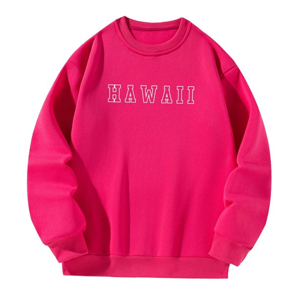Sudadera de moda, jersey con estampado de cuello redondo de invierno, ajuste holgado y duradero M