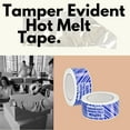 thumbnail image 2 of Packaging Tape, Tamper Evident Hot Melt Adhesive Roll, 2 Inch x 110 Yards, 1.9 Mil Thick, Pack of 36 Rolls, 2 of 5