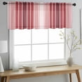 thumbnail image 2 of Red Vertical Striped Valance Curtains for Kitchen/Living Room/Bathroom/Bedroom Window, Rod Pocket Small Topper Half Short Window Curtains Sheer Scarf, Farmhouse Minimalist Abstract Lines 42"x18", 2 of 8