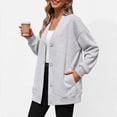 thumbnail image 5 of SUNBS V‑Neck Button Sweatshirts Cardigan for Women Fall Jacket Oversized Casual Clothes with Pockets, 5 of 9