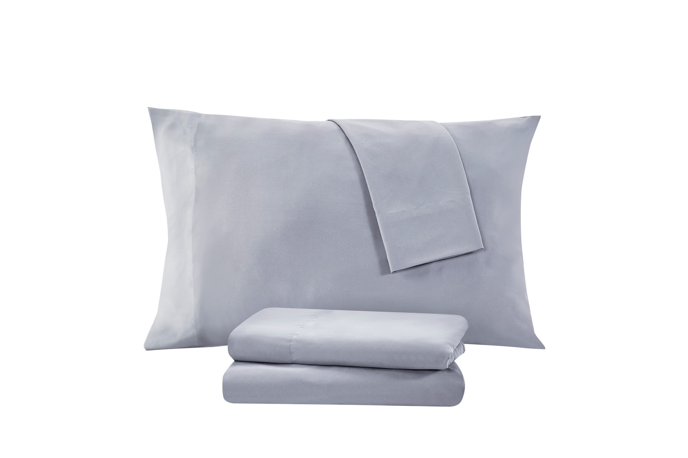 VCNY Home Lincoln 7-Piece Navy/Grey Solid Color Reversible Bed in a Bag, King, Adult, Unisex