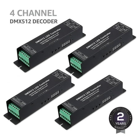 TORCHSTAR 4pcs 12-24V 4-Channel Output Decoder, Light Strip Control, Decoder for Lighting System,