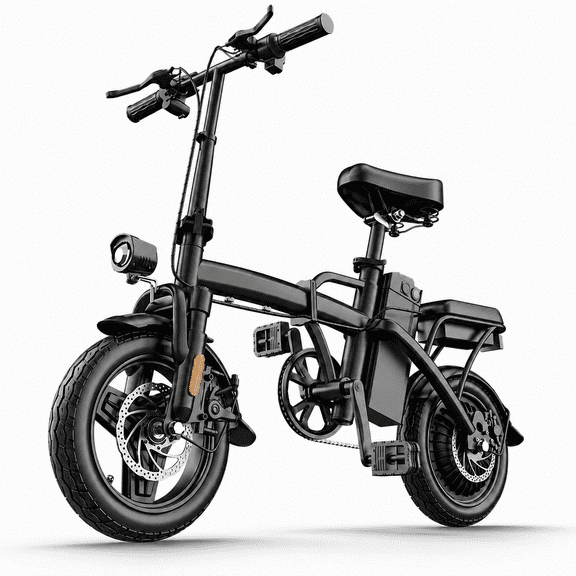 500W foldable electric bike for adults, 48V 10Ah removable battery, 14-inch electric bike, electric mini bike, range about 30 miles, UL 2849 compliant