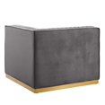thumbnail image 5 of Modway Sanguine Channel Tufted Performance Velvet Modular Sectional Sofa Right Corner Chair in Gray, 5 of 8