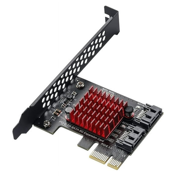 PCIe Sata Card PCI-E to 2 Sata Controller Expansion Adapter with Bracket Support 2 Sata 3.0 Devices 6Gbps
