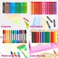 thumbnail image 6 of KINSPORY 290 Pack Drawing Coloring Art Set with Double-Side Trifold Art Easel, Creative Supplies Gift for Artists Beginners Kids Boys Girls (Pink), 6 of 7