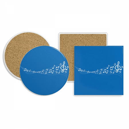 

Terweavg 5-le Staff Blue Coaster Cup Mug Holder Absorbent Stone Cork Base Set