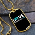 thumbnail image 2 of Love Someone With PTSD Dog Tag - Graphic Military Dog Tag Necklace (Optional Personalized Engraving), 2 of 5