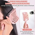 thumbnail image 2 of Square Hollow Hair Scalp Massage Comb Hair Brush Anti-static Wet Dry Curly Detangler Hairbrush Nylon Salon Hair Styling Tools, 2 of 9