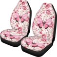 thumbnail image 2 of Xoenoiee 2 Pieece Car Front Seat Covers Dust Resistant Comfortable Auto Seats Cushion Seat Protector Seat Covers Butterfly Rose Flowers Print, Fit Most Cars Sedan SUV Van Truck, 2 of 6