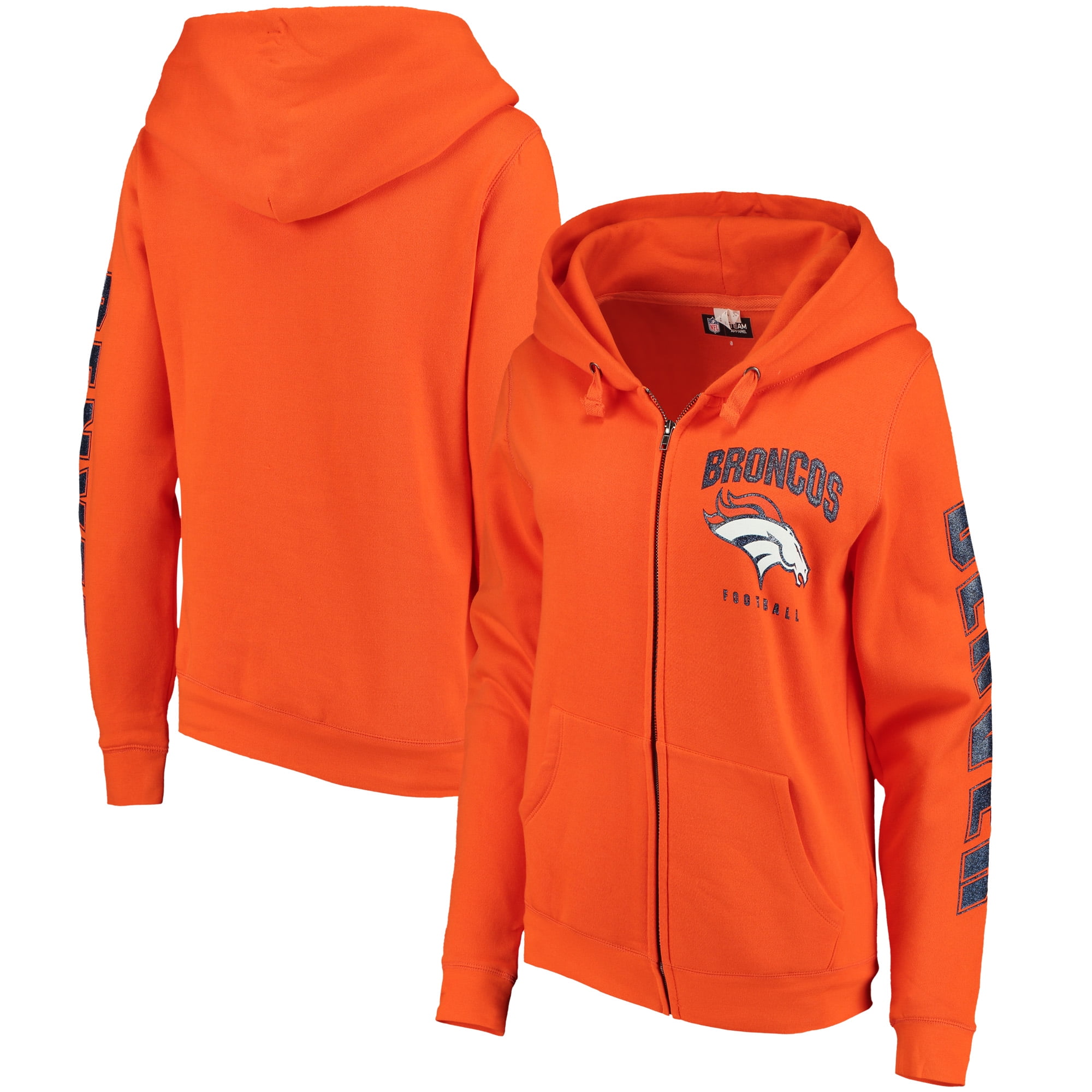 denver broncos full zip hoodie