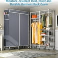 R4C Rolling Garment Rack 6 Tiers Adjustable Heavy Duty Wire Shelving