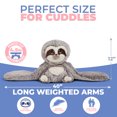 thumbnail image 4 of Huggle Healers Weighted Stuffed Animals for Adults, Teens and Kids - 40 Inch Long Plush Arms for Hugs - 4.5lb Sloth Stuffed Animal Plushies - Marshmallow Sloth, 4 of 8
