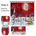 thumbnail image 2 of Christmas Shower Curtain Sets with Non-Slip Rugs Toilet Lid Cover and Bath Mat Snowman Shower Curtains with 12 Hooks Waterproof 4 Piece Bathroom Decor Set Xmas Gifts for Christmas, 2 of 3