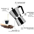 thumbnail image 4 of Pot Stovetop Espresso Maker Stainless Steel Coffee Maker For Classic Italian For Home Office Use, 50ML-1CUP, 4 of 7