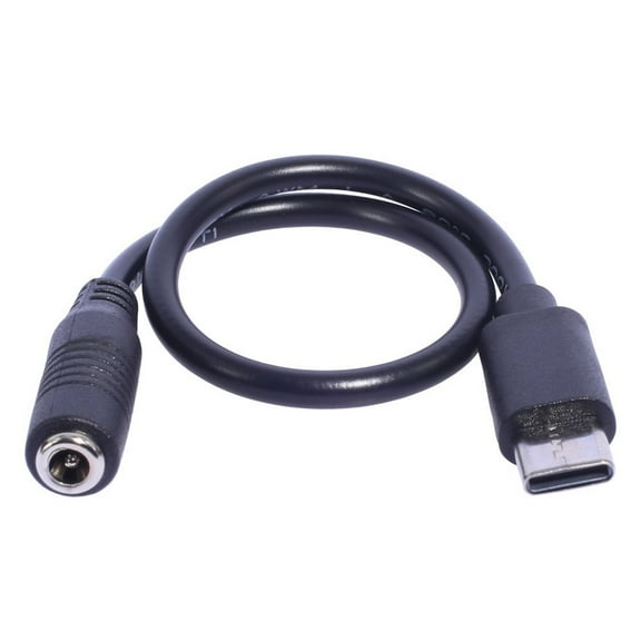 USB Type C Male to 3.5x1.35mm Female Charging Cable for Tablets, Phones, and Speakers