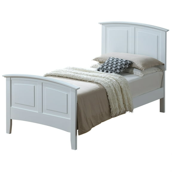 Passion Furniture Hammond White Twin Panel Bed