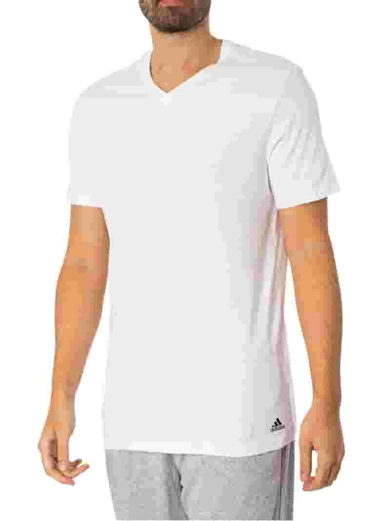 ★adidas/V-NECK★ Adidas 3 Pack Lounge V-Neck T-Shirt, White - Walmart.com