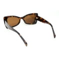 thumbnail image 4 of Womens Narrow Butterfly Mod Fashion Sunglasses Tortoise - Brown, 4 of 4