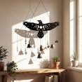 thumbnail image 6 of ZENGSS Raven Witch Bells Wall Hanging Witchy Moon Phase Decor Celestial Gothic Pagan Christmas Halloween Yule Savannah Winter Solstice Spiritual Protection Decor for Home Altar House Warming Gift-A, 6 of 9