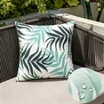 thumbnail image 1 of CaiYueKe Throw Pillow Covers Outdoor Waterproof Cozy Graceful Fan-Shaped Leaves Decorative Cushion Cases for Garden Patio Tent Balcony Couch Sofa 18 X 18 Inches, 1 of 8