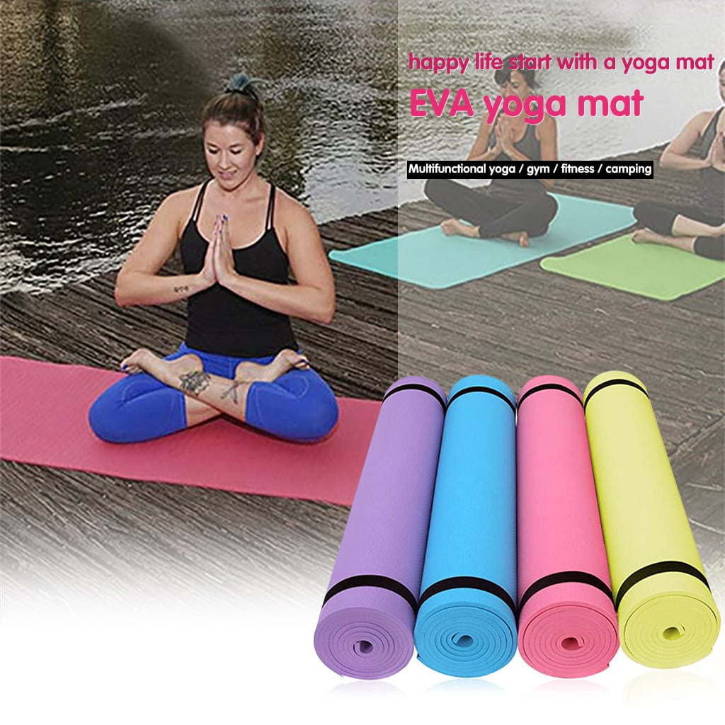 New 6mm EVA Durable Exercise Fitness Non-Slip Yoga Mat Lose Weight Exercise. 