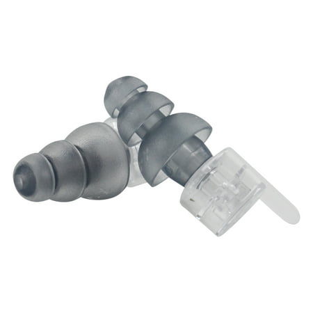 Lucid Hearing - Hearing Protection ER•20®XS Universal Fit Clear Stem Earplugs with 3 Eartip Sets in Clamshell Pack - GRAY