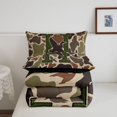 thumbnail image 5 of meiyoeat Duck Hunting Monogram Queen Comforter Set For Boys,Camouflage Pattern Initial Art Comforter Sets Queen,Black Reversible,3 Pieces,1 Comforter And 2 Pillowcases, 5 of 7