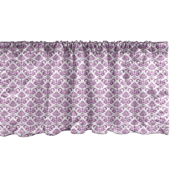 Ambesonne Victorian Window Valance, Floral Lavender Bloom, 54" X 18", Fuchsia
