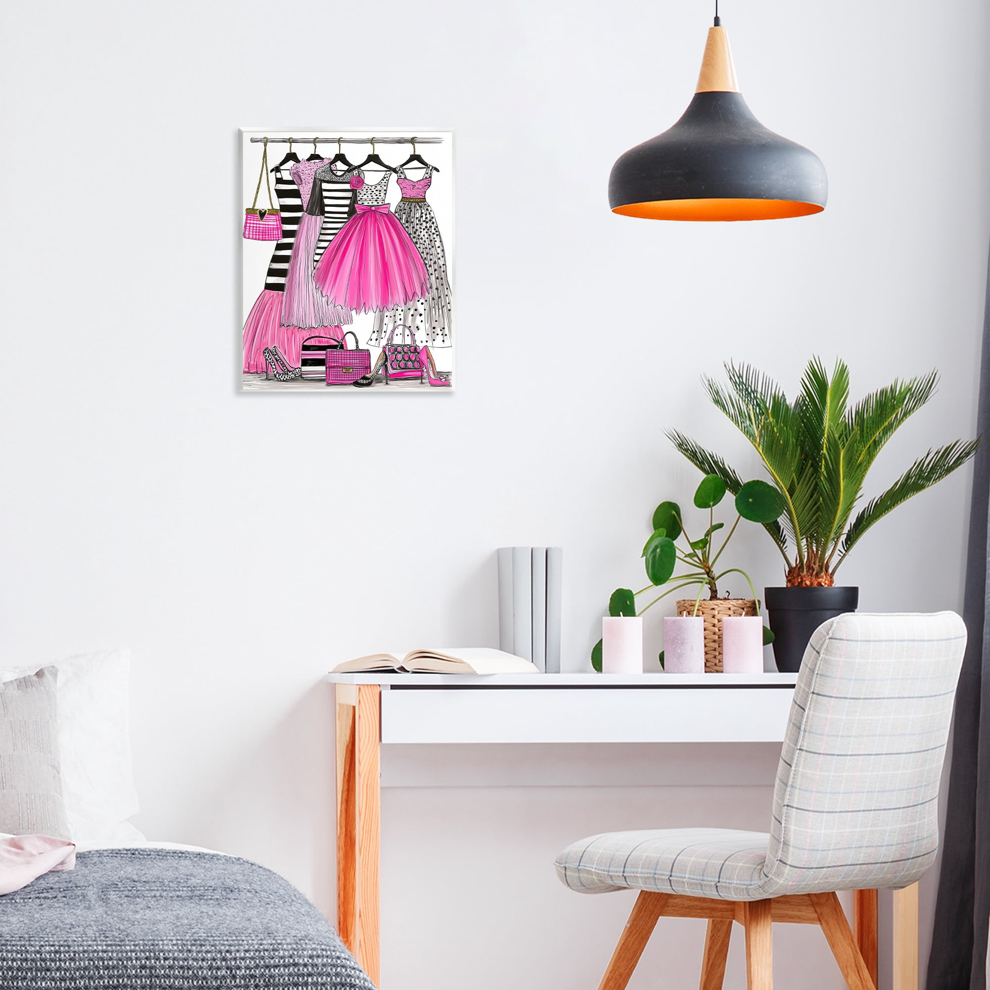 Stupell Industries Chic Pink Tulle Dresses Wall Plaque Art, design by Jess Stempel
