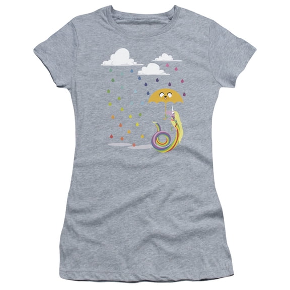 Adventure Time Lady In The Rain S/S Junior Women's T-Shirt Sheer Athletic Heather