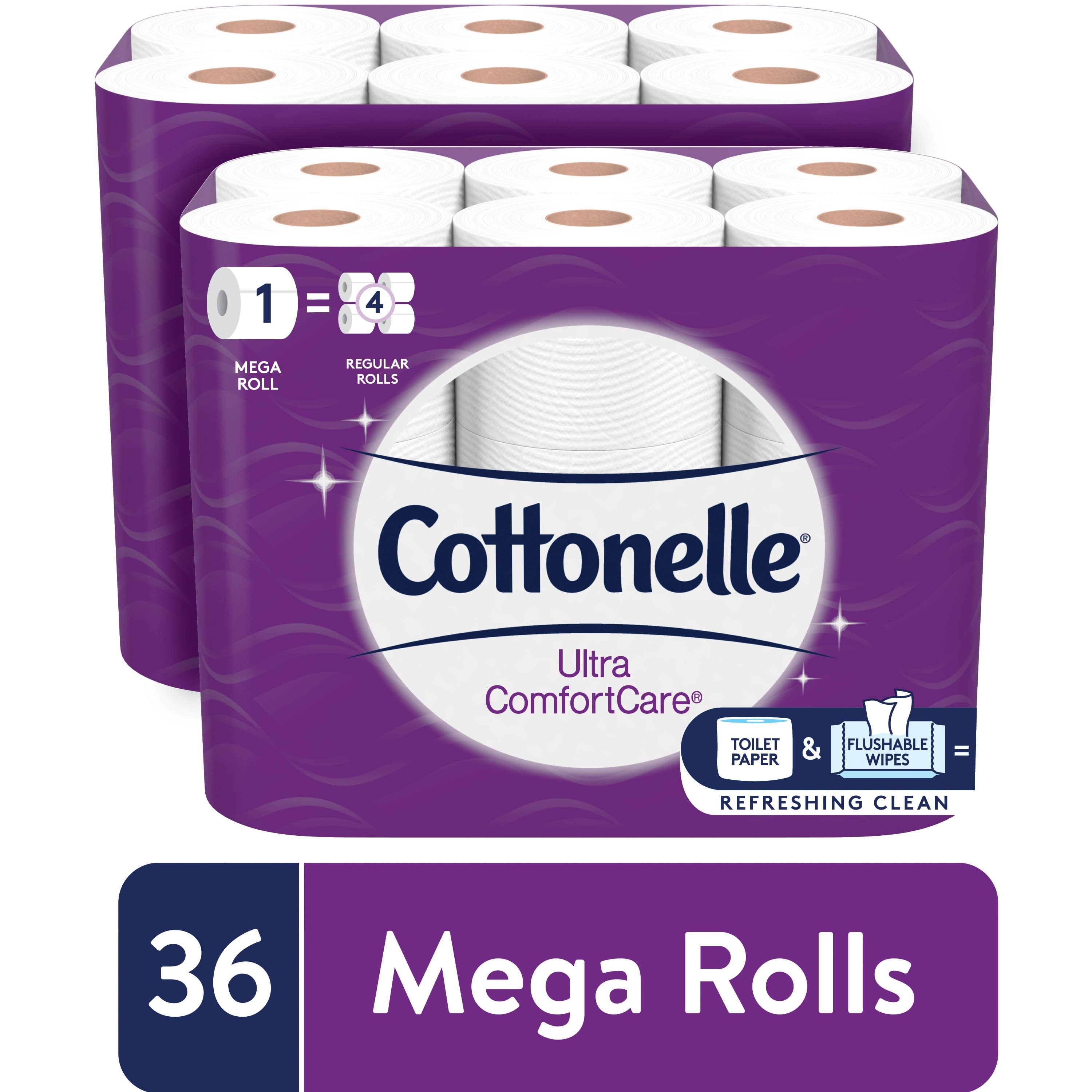 Ultra Soft White Toilet Paper,Comfort Care Bath Tissue Family Mega Rolls Highly Absorbent 