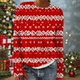 thumbnail image 2 of Horkkom Ugly Sweater Christmas Women Funny Christmas Snowflake Graphic Sweaters Crewneck Holiday Christmas Sweaters L, 2 of 6