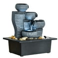 Indoor Tabletop Waterfall Fountain with LED Lights Tiered Fountains