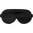 thumbnail image 2 of Máscara de dormir de seda con relleno contorneado para una comodidad sin presión, antifaz lavable para dormir (negro), 2 of 5