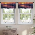 thumbnail image 2 of LALILO Kitchen Curtain Valance Green Tree Willow White Rod Pocket Window Curtain 52"x 18" Set of 2, 2 of 7