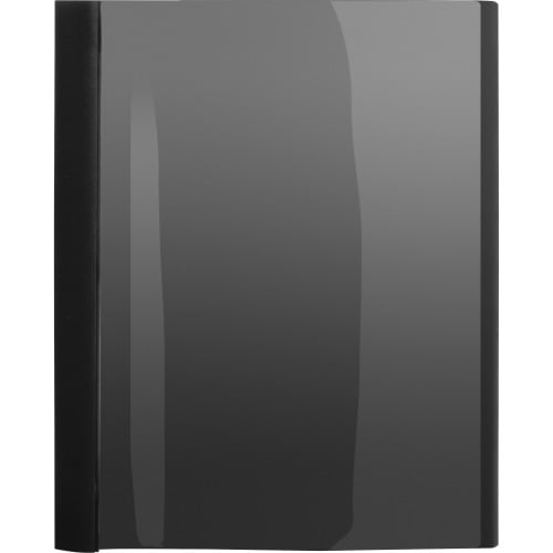 Business Source Clear Front Bonded Report Covers 1/2' Folder Capacity - Letter - 8 1/2' x 11' Sheet Size - 100 Sheet Capacity - 3 x Prong Fastener(s) - Black - 25 / Box