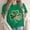 A1742 Green, variant on St. Patrick's Day Shirt for Women American Flag Clover Graphic T-Shirt Short Sleeve Crewneck Rolled Cuff Casual Loose Fit Festival Apparel Patriotic Holiday Tops
