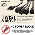 thumbnail image 2 of Luxury Office 4 Way Outlet Splitter 3 Prong Split Extension Cord For Home Office 12ft 1 Piece, 2 of 7