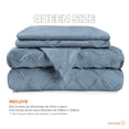 thumbnail image 4 of Juego de Funda para Edredon Duvet Dreamlab, Tamaño Queen, Color Azul Mezclilla, 3 Piezas, 4 of 9