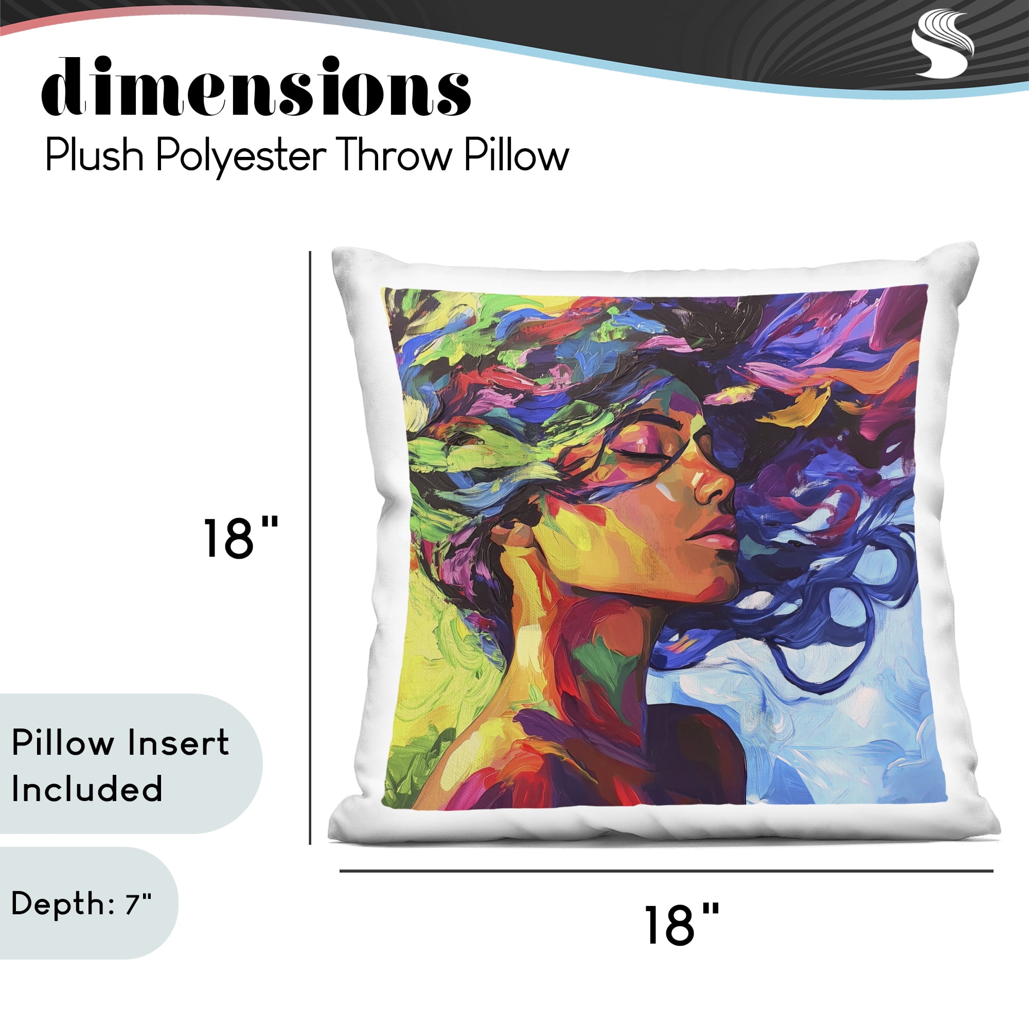 Stupell Industries Flowing Whirlwind Of Colors Decorative Printed Throw Pillow, design by Svetlana Aleynikova