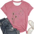 thumbnail image 2 of Trendfront Womens Dandelion Graphic T Shirts Crewneck Casual Short Sleeve Loose Fit Tops Trendy Fashion Tee Relaxed Pullover Daily Wear, 2 of 3