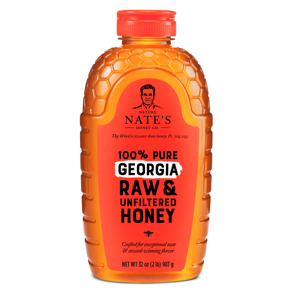 Nature Nate's Honey, 100 Pure, Raw and Unfiltered Honey, 32 oz