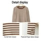 thumbnail image 3 of Camiseta informal de rayas con cuello redondo y manga larga para mujer, 3 of 6