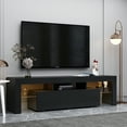 thumbnail image 5 of Modern TV Stand With 16-color LED Lights TV Console Table With 2 Drawers For Living Room Bedroom, 5 of 9